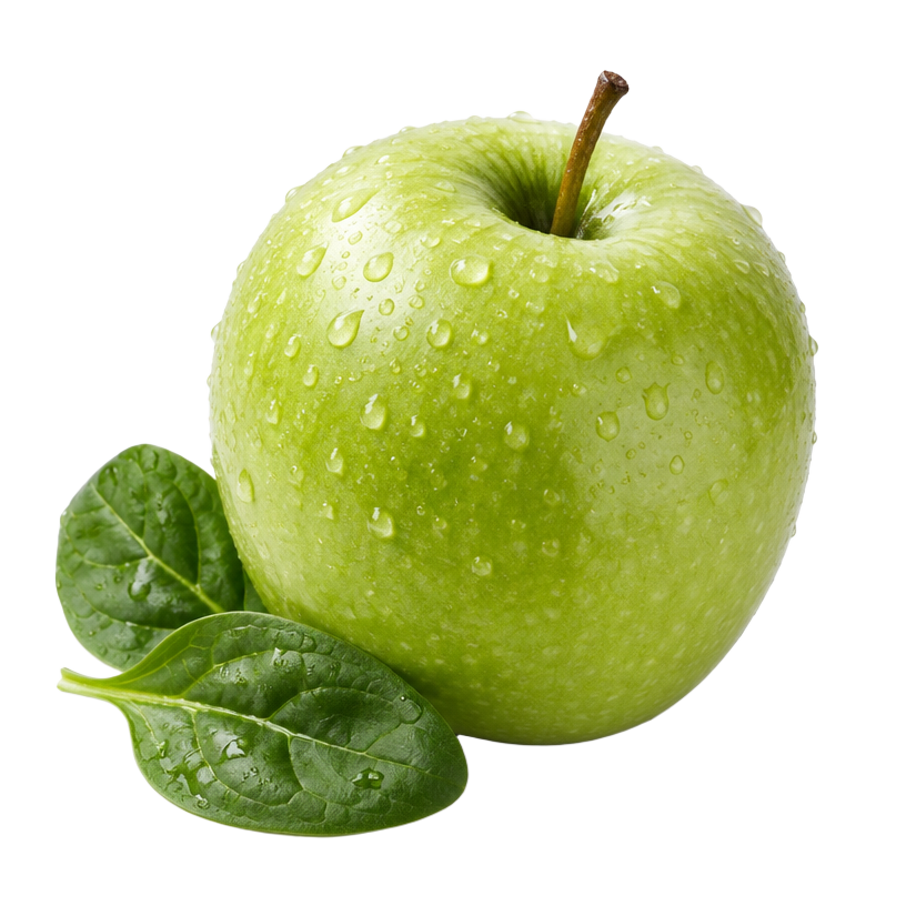 Pomme et épinards
